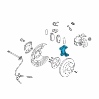 OEM 2008 Saturn Astra Bracket, Rear Brake Caliper Diagram - 93181277