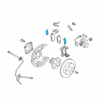 OEM Saturn Astra Attachment Set, Rear Disc Brake Pad Diagram - 93179863