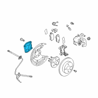 OEM Saturn Astra Plate, Rear Brake Backing Diagram - 13173019