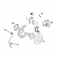 OEM 2008 Saturn Astra Spring, Rear Brake Caliper Diagram - 93176421