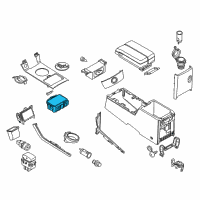 OEM 2003 Infiniti FX35 Cup Holder Assembly Diagram - 68430-CG000