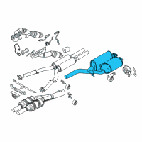 OEM 2005 BMW 545i Rear Exhaust Muffler Diagram - 18-30-7-537-330