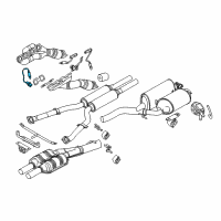 OEM BMW 650i Oxygen Sensor Front Right, Black Diagram - 11-78-7-540-166