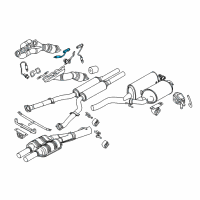 OEM 2003 BMW 745Li Rear Right Lambda Oxygen O2 Sensor Diagram - 11-78-7-512-567