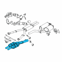 OEM BMW 545i Centre Muffler Diagram - 18-30-7-525-637