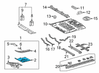 OEM Toyota Sienna Front Floor Pan Diagram - 58111-08090