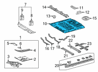 OEM 2022 Toyota Sienna Center Floor Pan Diagram - 58113-08010