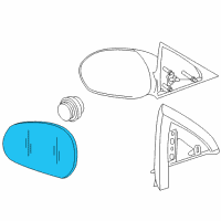 OEM 2007 Mercury Mariner Mirror Glass Diagram - YL8Z-17K707-DA