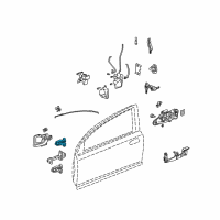 OEM 2003 Honda Civic Hinge, Right Front Door (Upper) Diagram - 67410-S5S-E01ZZ