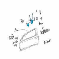 OEM 2002 Honda Civic Lock Assembly, Right Front Door Power Diagram - 72110-S5S-G01