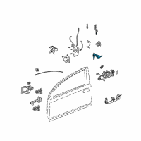 OEM Honda CR-V Cylinder, Passenger Side Door Diagram - 72145-S9A-003