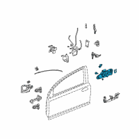 OEM 2003 Honda Civic Handle Assembly, Right Front Door (Outer) (Taffeta White) Diagram - 72140-S6D-E01ZF