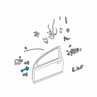 OEM Honda Civic Checker, Left Front Door Diagram - 72380-S5S-E01