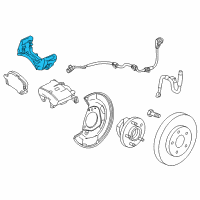 OEM 2012 Chevrolet Cruze Caliper Support Diagram - 13372780