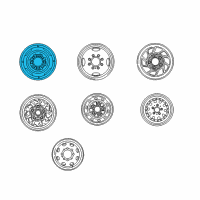 OEM 1998 Ford E-250 Econoline Wheel Diagram - F8UZ-1015-BA