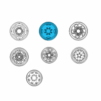 OEM 1985 Ford E-350 Econoline Wheel, Steel Diagram - F2TZ-1015-C