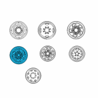 OEM 1998 Ford E-150 Econoline Club Wagon Wheel, Alloy Diagram - F4UZ-1007-A