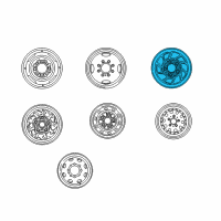 OEM 1994 Ford Bronco Alloy Wheels Diagram - F2TZ1015A