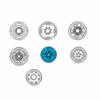 OEM 1992 Ford F-250 Alloy Wheels Diagram - F2TZ1015B