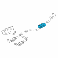 OEM Chevrolet Avalanche 2500 Exhaust Muffler Assembly (W/ Exhaust & T/Pipe & 3Way Catalytic Converter Diagram - 88983207