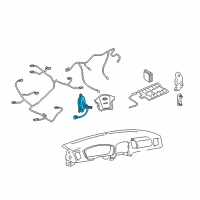 OEM 2004 Hyundai Tiburon Steering Wheel Clockspring Diagram - 93490-2D000