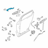 OEM 2018 Ford Edge Handle, Outside Diagram - JS7Z-5422404-BAPTM