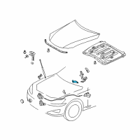 OEM 2012 Lexus ES350 Bracket, Hood Stay, RH Diagram - 53336-53020