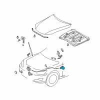 OEM Lexus GX470 Lever Sub-Assy, Hood Lock Control Diagram - 53601-02020-C0