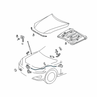 OEM 2013 Lexus IS350 Cable Assy, Hood Lock Control Diagram - 53630-53030