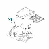 OEM 2012 Lexus IS F Hook Assy, Hood Auxiliary Catch Diagram - 53550-53010