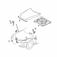 OEM Lexus IS250 Bracket, Hood Support, LH Diagram - 53482-53010