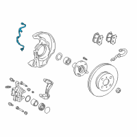 OEM 2004 Toyota Corolla Front Speed Sensor Diagram - 89543-12070