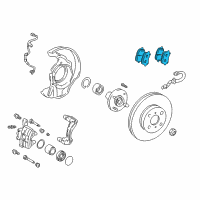 OEM Toyota Matrix Front Pads Diagram - 04465-02080