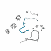 OEM 2009 Chrysler Sebring Hose-Power Steering Pressure Diagram - 5085449AF