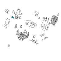 OEM Kia Sorento Rear Seat Armsest Cup Holder Assembly Diagram - 89925C6300WK