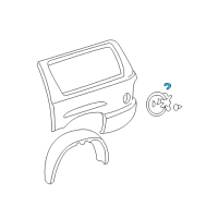 OEM 2001 Chevrolet Suburban 2500 Fuel Door Spring Diagram - 15521575
