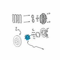 OEM 2008 Jeep Grand Cherokee Hub And Bearing Diagram - 52111884AB