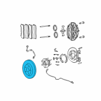 OEM 2008 Jeep Grand Cherokee Rear Brake Rotor Diagram - 5290731AB