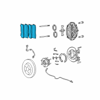 OEM 2010 Jeep Grand Cherokee Rear Disc Brake Pad Kit Diagram - 68034993AA