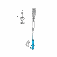 OEM 1997 Honda Civic del Sol Shock Absorber Unit, Left Front Diagram - 51606-ST7-J02