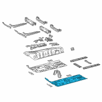 OEM 2019 Toyota Camry Front Floor Pan Diagram - 58112-06011