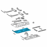 OEM Toyota Camry Front Floor Pan Diagram - 58111-06191