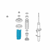 OEM 2010 Acura RL Spring, Front Diagram - 51401-SJA-A52