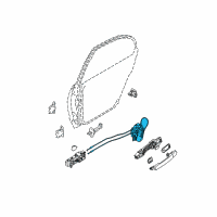 OEM Nissan Maxima Rear Right Driver Door Lock Actuator Diagram - 82500-7Y00A