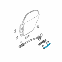 OEM 2006 Nissan Maxima Front Door Outside Handle Assembly, Right Diagram - 80606-ZA34F