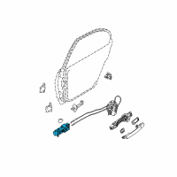 OEM 2005 Nissan Maxima Rear Door Inside Handle Assembly Right Diagram - 80670-ZA300