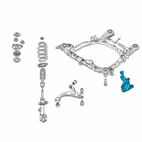 OEM 2011 Hyundai Santa Fe Knuckle-Front Axle, LH Diagram - 51715-1U000