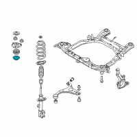 OEM 2012 Kia Sorento Pad-Front Spring Upper Diagram - 546231U000