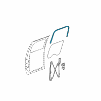 OEM 2008 Cadillac Escalade EXT Molding Asm-Rear Side Door Window Garnish Diagram - 20794453