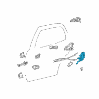 OEM 2001 Toyota Sequoia Lock Assembly Diagram - 69305-0C010